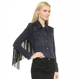 McGuire Skywalker Distressed Denim Fringed Jacket